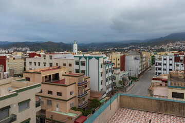 Fototapeta premium Tétouan, Morocco - 06 june 2020: Cloudy day in Tetouan