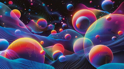 a painting of a colorful abstract background