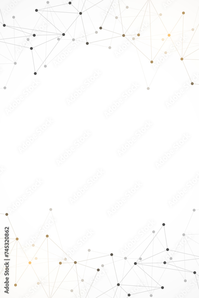 Aufkleber vector illustration of minimalistic design with connecting the dots and lines. abstract geometric ba