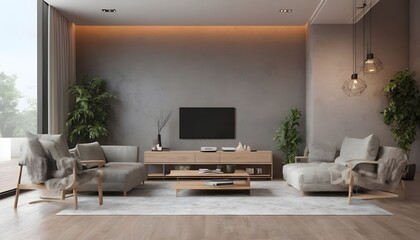 interior design for living area or reception in modern concept design/ 3d illustration,3d rendering