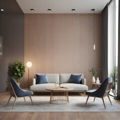 interior design for living area or reception in modern concept design/ 3d illustration,3d rendering