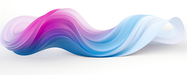 White Background With Blue and Pink Wave