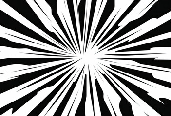 Burst of Light in Black and White