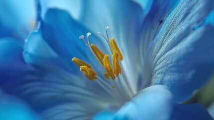 delicate petals of a blue flower in mesmerizing macro photography