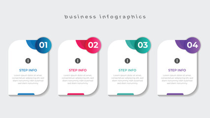 Business infographics Numbers 4 options or steps. Vector illustration design - obrazy, fototapety, plakaty