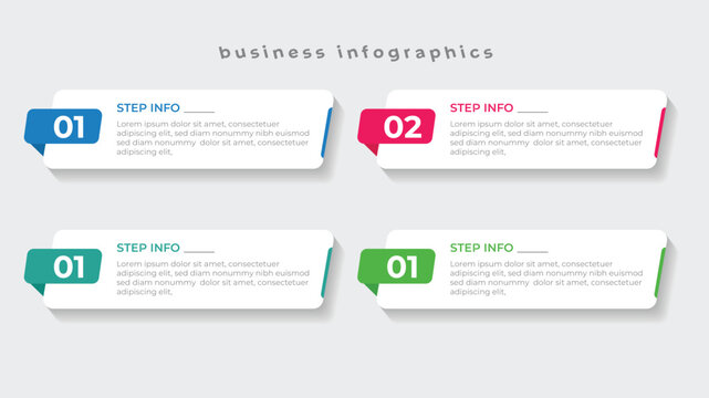 Business infographics Numbers 4 options or steps. Vector illustration design