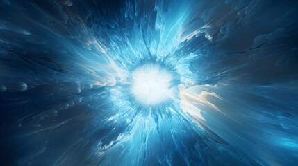 Fototapeta na wymiar Abstract ice crystals form amidst the explosion. Cold design merges with the frozen blast.