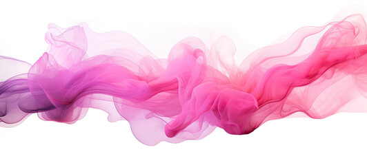Pink and Purple Smoke on a White Background