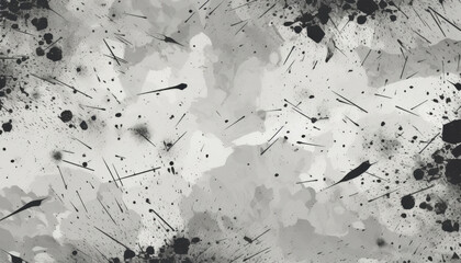 Black and White Paint Splatters