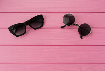 Summer abstract background mockup sunglasses fashionable