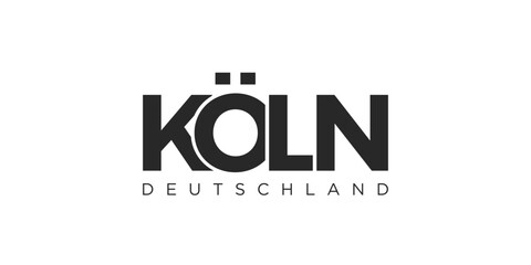 Koln Deutschland, modern and creative vector illustration design featuring the city of Germany for travel banners, posters, and postcards.
