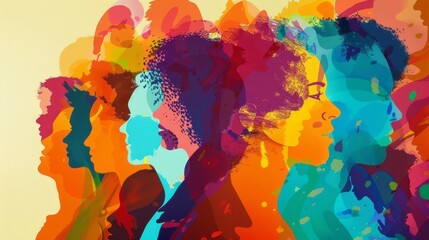 Diverse group of people embracing each other in unity: symbol of inclusivity and equity, ideal for diversity and inclusion campaigns - obrazy, fototapety, plakaty