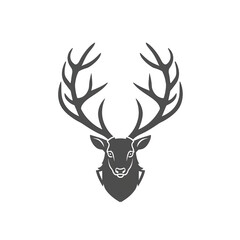 Antlered stag head. Emblem and mascot design