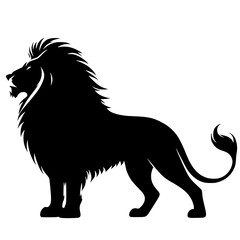 silhouette of a lion