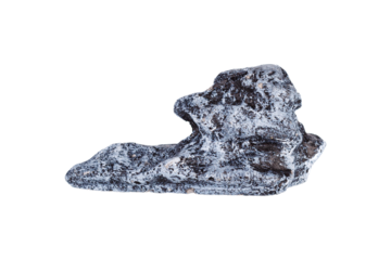 decorative stone on isolated white background close up