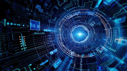 Obraz premium technological innovation abstract background, technology concept.