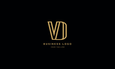 VD, DV, V, D. Abstract Letters Logo Monogram