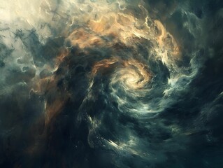 Fototapeta na wymiar Cosmic Swirl of Nebula Dust and Starlight