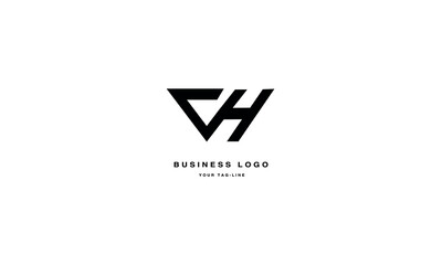 Obraz premium WH, HW, W, H, Abstract Letters Logo monogramn