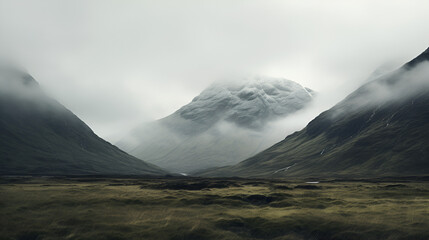Mountains, in the style of scottish landscapes