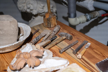 Tools for carving, creating sculptures