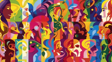 Vibrant abstract illustration celebrating world day for cultural diversity for dialogue and development":