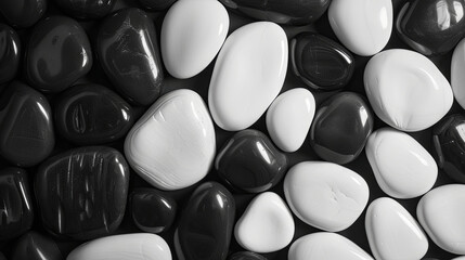 Black and white sea stones
