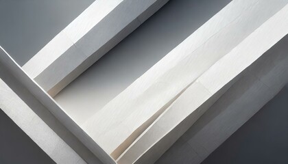 Obraz premium Abstract white background. Minimal geometric white light background image