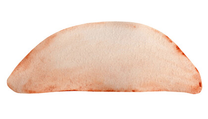 Sand dune watercolor. Desert landscape. Hand drawn illustration on white background.