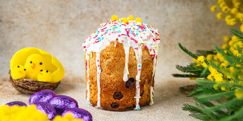 easter cake baking mimosa holiday treat sweet baked goods easter eggs orthodox holiday fresh...