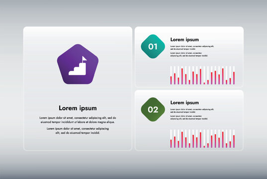 This infographic image features a modern and minimalistic design that illustrates an information process or sequence of events in a business. For presentations, websites or brochures.