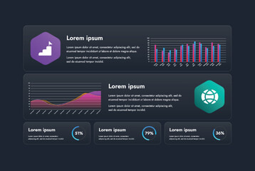 This infographic image features a modern and minimalistic design that illustrates an information process or sequence of events in a business. For presentations, websites or brochures.