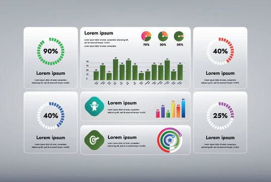 This infographic image features a modern and minimalistic design that illustrates an information process or sequence of events in a business. For presentations, websites or brochures.