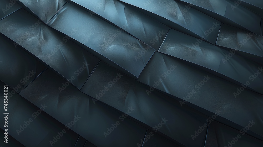 Poster sleek dark blue abstract background with geometric shape and diagonal lines pattern for a stylish an