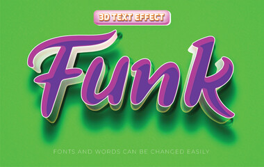 Funk colorful 3d editable text effect style