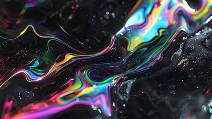 colorful and vibrant holographic swirl pattern backdrop adds a touch of iridescence and luminescence to digital designs