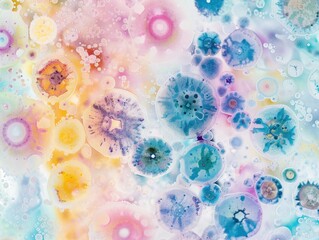 background of colorful flowers pastel colors