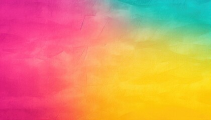 Colorful pink, yellow and turquoise gradient noisy grain background texture