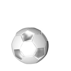 Symbols made from silver soccer balls