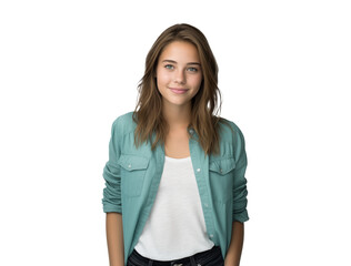 Fototapeta premium portrait of teen girl with happy face, gentle and friendly young woman