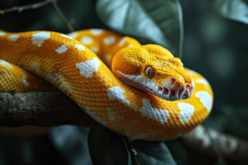 Obraz premium Close up of a snake in a nature