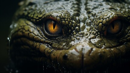 Fototapeta premium A Crocodile Reptiles front face Generated AI photo