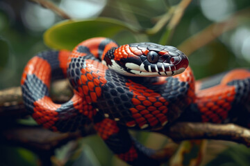 Close up of a snake in a nature
