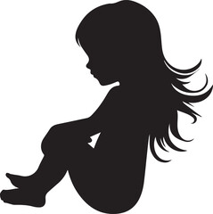 Baby Kid Silhouettes EPS Baby Kid Vector Baby Kid Clipart	
