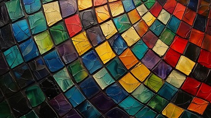 Stained glass window background with colorful abstract.