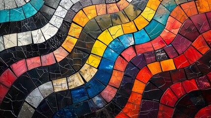 Stained glass window background with colorful abstract.