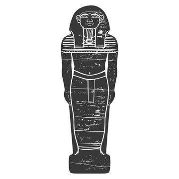 recommend clip art: Silhouette ancient egypt sarcophagus black color only