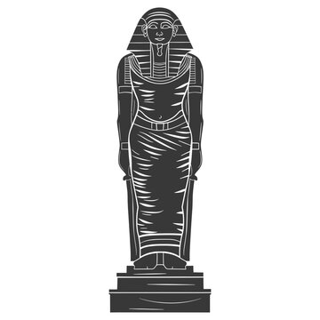 recommend clip art: Silhouette ancient egypt sarcophagus black color only