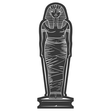 recommend clip art: Silhouette ancient egypt sarcophagus black color only