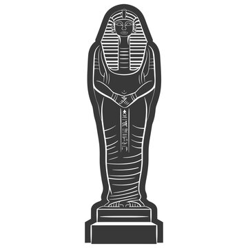 recommend clip art: Silhouette ancient egypt sarcophagus black color only
